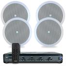 Kit Som Ambiente Jbl Bluetooth Usb Sd Amplificador Slim 4500 Optical Conexao com Tv + 4 Arandelas Jbl