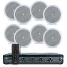 Kit Som Ambiente Jbl Bluetooth Usb Sd Amplificador Slim 4500 Optical Conexao com Tv + 8 Arandelas Jbl