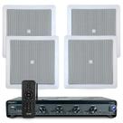 Kit Som Ambiente Jbl Bluetooth Usb Sd Amplificador Slim 4500 Optical Conexão Tv + 4 Arandelas Jbl