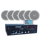 Kit Som Ambiente Receiver Bluetooth + 6 Caixa Embutir 5p 70w