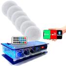 Kit Som Ambiente Receiver Bluetooth Usb +6 Arandelas Brancas