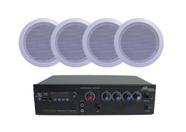 Kit Som Ambiente Teto Gesso Embutir + 04 Arandelas