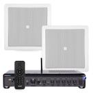 Kit Som Ambiente Varanda Apartamento 2 Arandelas Jbl de Embutir + Amplificador Bluetooth Entrada Tv