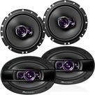 Kit Som Automotivo 04 Alto Falantes Pioneer 6 Polegadas Portas E 6x9 Polegadas Tampão
