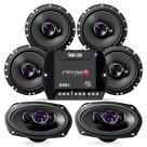 Kit Som Automotivo Carro Alto Falantes Portas 6 Pol + 6x9 Polegadas Tampão Pioneer + Modulo