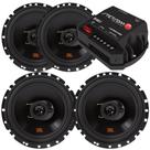 Kit Som Automotivo Jbl 4 Alto Falantes 6 Polegadas Triaxial 220w Rms + Amplificador Stetsom