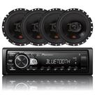 Kit Som Automotivo Pioneer Mp3 Player Usb Bluetooth + 4 Alto Falantes Jbl 6 Pol 220w Rms Portas Kit Som Automotivo Pioneer Mp3 Player Usb Bluetooth + 4 Alto Falantes Jbl 6 Pol 220w Rms Portas