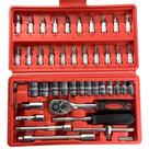 Kit soquete 46 peças 1/4 Kit soquete 46 peças 1/4
