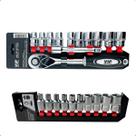 Kit Soquete Torx Femea Com 10 Peças 1/2" e Kit Soquete Catraca E Extensor 1/2" 12 Peças T10 a T21