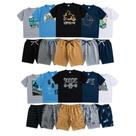 Kit Sortido 10 Peças de Roupas 5 Conjuntos Camisetas + Shorts Infantil Menino 1 ao 14 Verão