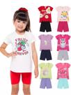 Kit Sortido 10 Peças de Roupas Infantil Menina Conjunto Ciclista menina infantil 5 conjuntos Kit Sortido 10 Peças de Roupas Infantil Menina Conjunto Ciclista menina infantil 5 conjuntos