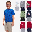 Kit Sortido 14 Peças de Roupas Infantil Menino Kit 7 Conjuntos Infantil (7 Regatas + 7 Shorts)