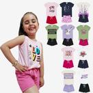 Kit Sortido 20 Peças de Roupas Infantil Menina Kit 10 Conjuntos Infantil (10 Camiseta + 10 Shorts) Kit Sortido 20 Peças de Roupas Infantil Menina Kit 10 Conjuntos Infantil (10 Camiseta + 10 Shorts)