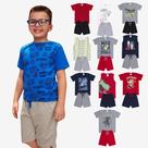 Kit Sortido 20 Peças de Roupas Infantil Menino Kit 10 Conjuntos Infantil (10 Camiseta + 10 Shorts)