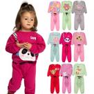 Kit Sortido 4 Peças Moletom Roupa De Bebê Menina Infantil Inverno 2 Casacos 2 Calças Tamanhos 6 Meses a 24 Meses
