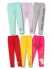 Kit Sortido de 4 Calças Leggings de Cotton Meninas Roupa Infantil menina conforto