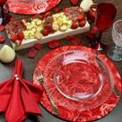 Kit Sousplat Completo Mesa Dia dos Namorados Jantar Romântico 2 Lugares