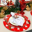 Kit Sousplat Completo Supla Para Mesa Posta de Natal Kit Sousplat Completo Supla Para Mesa Posta de Natal