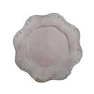 Kit Sousplat Mesa Posta 33cm 2 Lugares Jantar Luxo Creme