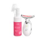 Kit Spa Facial Mousse Rosa Mosqueta + Massageador Facial Kit Spa Facial Mousse Rosa Mosqueta + Massageador Facial