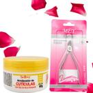 Kit Spa Mania Amolecedor Cutículas 90g com Óleo Rosa Mosqueta + Alicate Meey