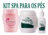 Kit Spa para os pés : Creme para afinar os pés Dermopés 130g + Esfoliante e loção Lizza Derm
