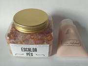 Kit spa para os pés, escalda pés + creme hidratante concentrado