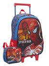 Kit Spider Man Aranha Mochila Rodas + Lancheira Luxo Oficial