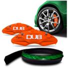 Kit Spoiler Universal Flexível Com Capa de Pinça Laranja