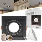 Kit Spot Embutir Quadrado Nordecor Par30 Lâmpada 9w Irc95 2700K