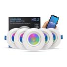 Kit Spot Led Smart Wifi 2.4 GHz Embutir 5w RGB 110v 220v Quadrado ou Redondo Branco Neo Avant