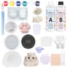 Kit Squishy Anergoo com Moldes de Silicone e Tintas 500 ml
