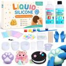 Kit Squishy Taba Fun Fufu com 500 ml de silicone líquido AB 1:1