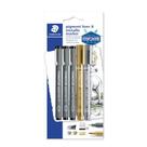 Kit Staedtler com 3 Canetas Pigment Liner + 2 Marcadores Kit Staedtler com 3 Canetas Pigment Liner + 2 Marcadores