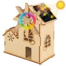 Kit STEM para casa de quebra-cabeça 3D movido a energia solar DIY Wooden Kids 8-12