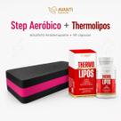 Kit Step Aeróbico 60x28x10 Antiderrapante + ThermoLipos 60 Cápsulas Avanti Supplements