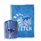 Kit Stitch: Balde de Pipoca + Manta Macia Oficial