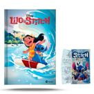 Kit Stitch: Livro de Histórias Lilo e Stich + 4 Cards para Colorir