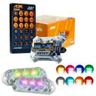 Kit Strobo Ajk Rgb Rítmico 3.0 + 2 Faróis 6w