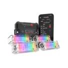 Kit Strobo Stetsom 4 Farois com Central Led Rgb Bluetooth Com App Som Automotivo Caixa Bob Trio STR04
