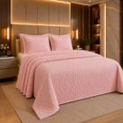 Kit Sublime Edredom Queen Size Grosso Sherpa Dupla Face COR:ROSA