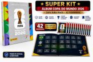 KIT SUPER Álbum Copa do Mundo Capa Dura PRATA PANINI OFICIAL com 42 FIGURINHAS KIT SUPER Álbum Copa do Mundo Capa Dura PRATA PANINI OFICIAL com 42 FIGURINHAS
