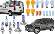 Kit super brancas farol milha lanterna giro fiat doblo 02