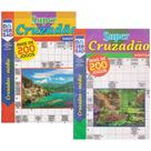 Kit Super Cruzadão Diretas Passatempos Selo Coquetel Diversão Nível Médio, 288 Páginas