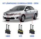 Kit Super Led Corolla 2008/2014 Farol Alto Baixo E Milha Kit Super Led Corolla 2008/2014 Farol Alto Baixo E Milha