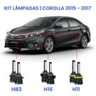 Kit Super Led Corolla 2015/2017 Farol Alto Baixo E Milha Kit Super Led Corolla 2015/2017 Farol Alto Baixo E Milha