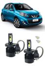 Kit Super Led Farol Alto E Baixo H4 Nissan March 2011