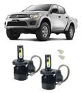 Kit Super Led Farol Alto E Baixo L200 Triton Foco Simples H4