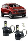 Kit Super Led Farol Alto E Baixo Nova Ecosport Foco Simples