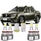 Kit Super Led Farol Milha Baixo Duster Oroch 6000k + Pingo T10